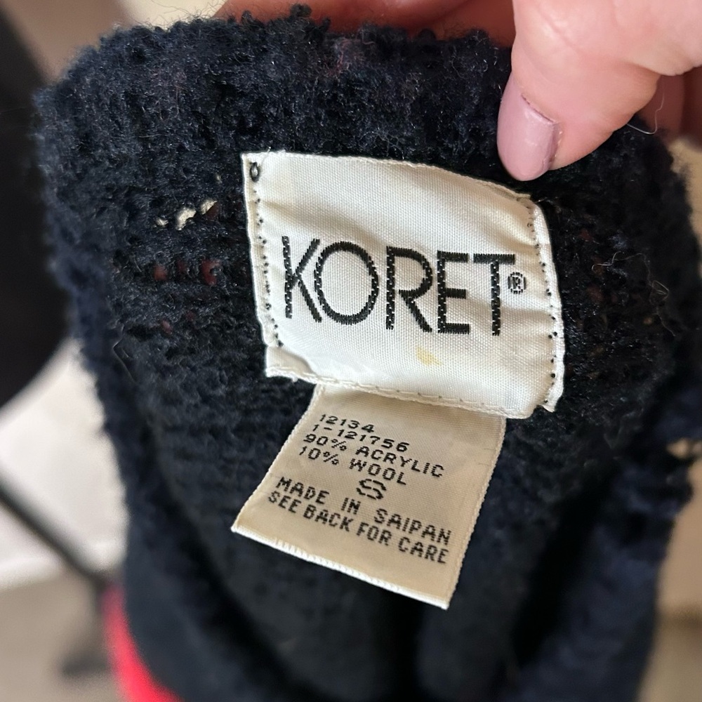 True Vintage 80/90s Koret Fuzzy Colorblock Sweater - Picture 4 of 6